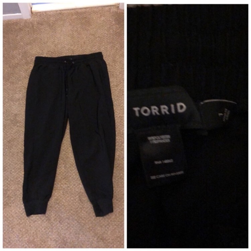 Torrid black joggers size 1